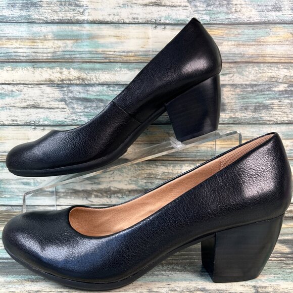 Comfortiva Womens 10M Classic Pumps Black Leather Dress Formal Comfort Work Shoe - Picture 2 of 10